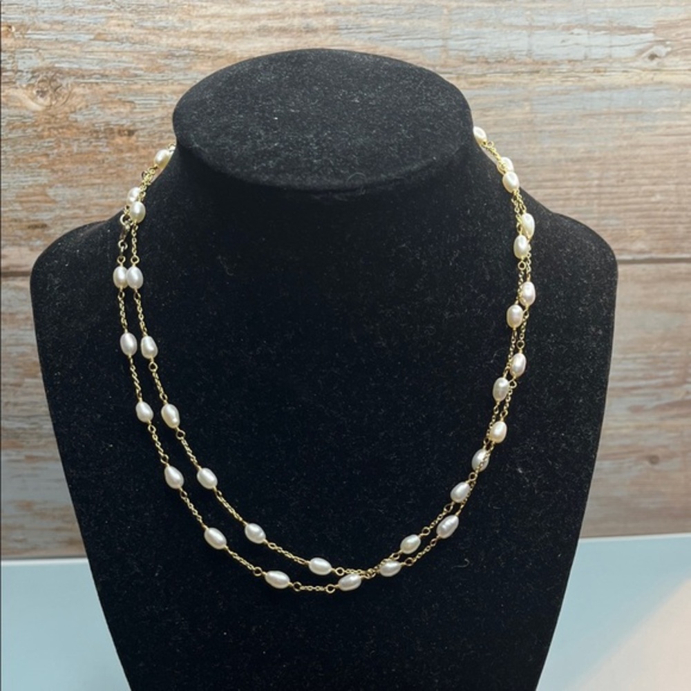 Vintage Agatha Elegant Gold and Pearl Necklace